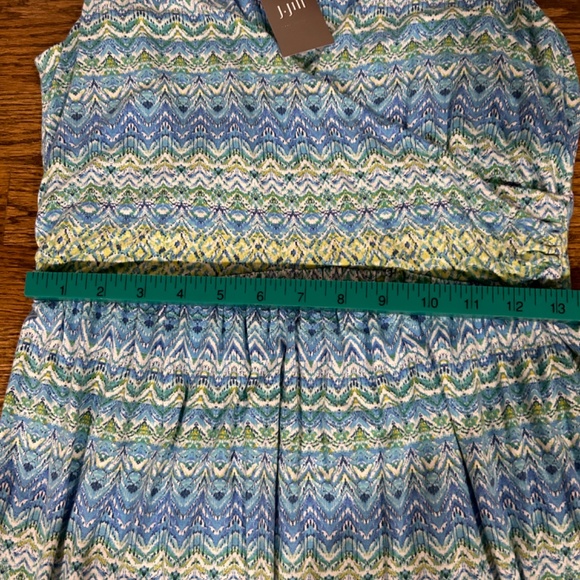 J Jill Maxi Sleeveless Dress Blue Green NWT XS Beach Summer Vacation - Picture 4 of 9